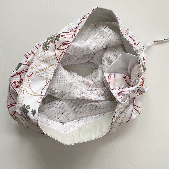 Hobie Custom Swim Suit Mens Size 32 White Floral Tropical Board Shorts Lined - Picture 9 of 14